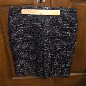 Multi colored tweed pencil skirt